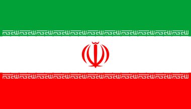 Iran flag, official colors and proportion. Vector illustration.