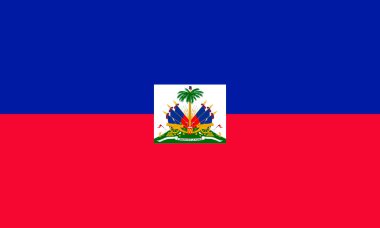 Haiti bayrağı, resmi renkler ve orantı. Vektör illüstrasyonu.
