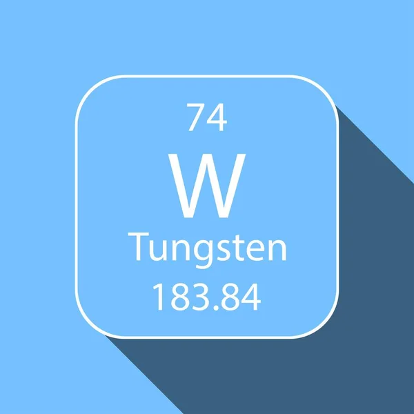 Wolfram Symbol Mit Langem Schatten Design Chemische Elemente Des Periodensystems — Stockvektor