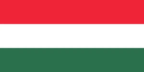Hongaarse Vlag Officiële Kleuren Proportie Vectorillustratie — Stockvector