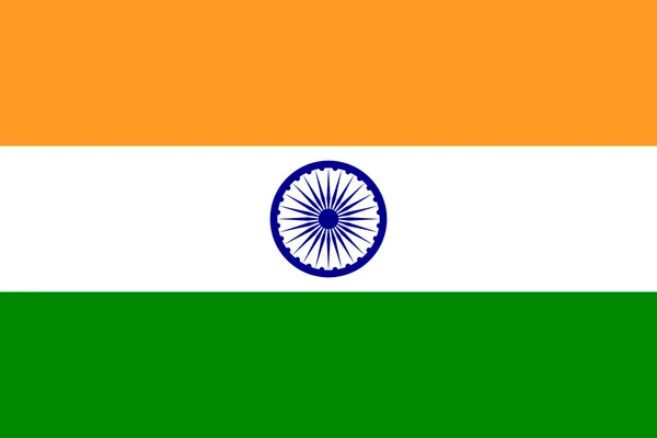 Bandeira Índia Cores Oficiais Proporção Ilustração Vetorial —  Vetores de Stock