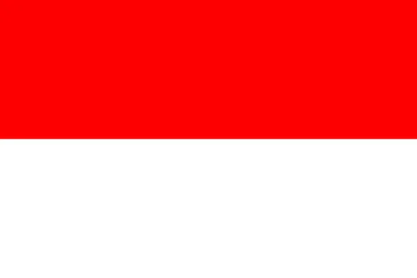 Endonezya Bayrağı Resmi Renkler Oranlar Vektör Illüstrasyonu — Stok Vektör