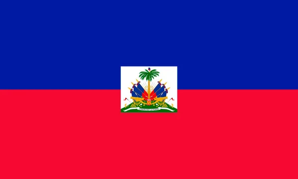 Haiti Flagga Officiella Färger Och Proportioner Vektorillustration — Stock vektor