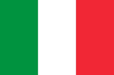 Italy flag, official colors and proportion. Vector illustration.