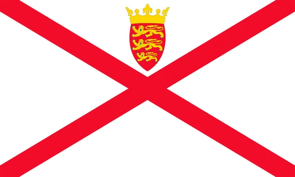 Jersey Flag Official Colors Proportion Vector Illustration — Archivo Imágenes Vectoriales