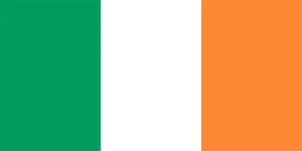 Bandera Irlanda Colores Oficiales Proporción Ilustración Vectorial — Archivo Imágenes Vectoriales