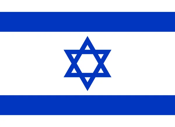 Israel Flag Official Colors Proportion Vector Illustration — Stok Vektör