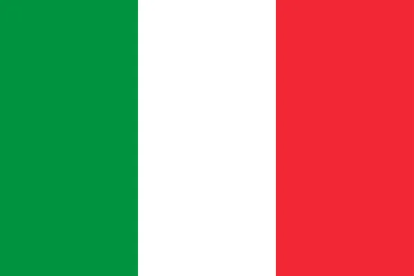 Italy Flag Official Colors Proportion Vector Illustration — Vetor de Stock
