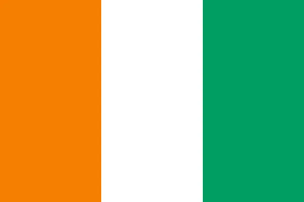 Ivoorkust Vlag Officiële Kleuren Proportie Vectorillustratie — Stockvector