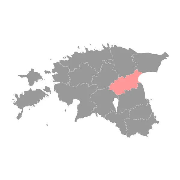 ヨゲヴァ郡の地図 エストニアの国家行政区画 ベクターイラスト — ストックベクタ