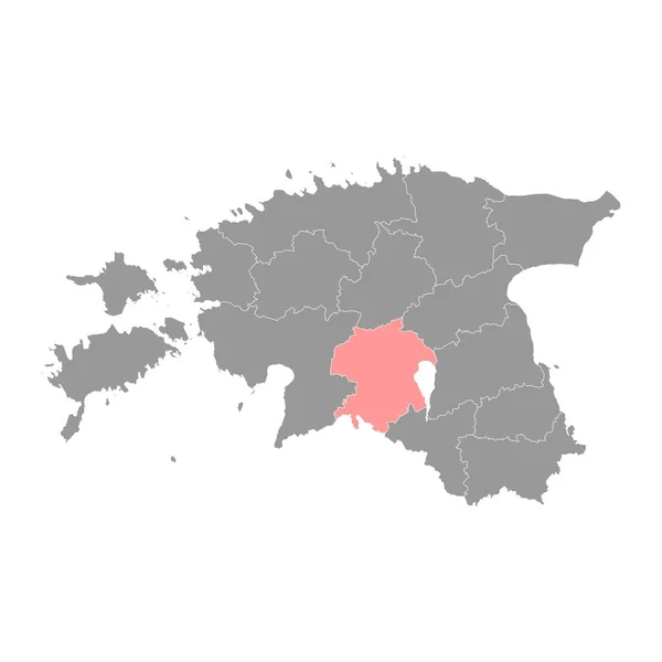 Viljandi County Map 에스토니아의 구역이다 일러스트 — 스톡 벡터