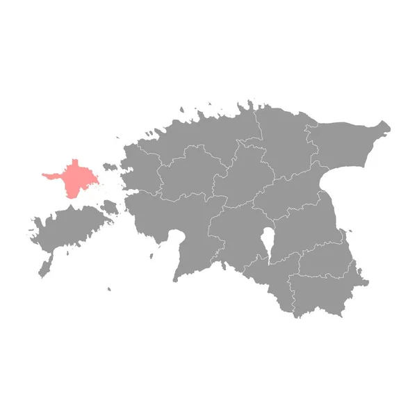 Carte Comté Hiiu Subdivision Administrative Estonie Illustration Vectorielle — Image vectorielle