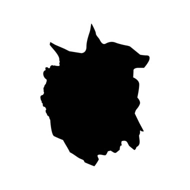 Gusinje Belediyesi haritası, Karadağ 'ın idari alt bölümü. Vektör illüstrasyonu.