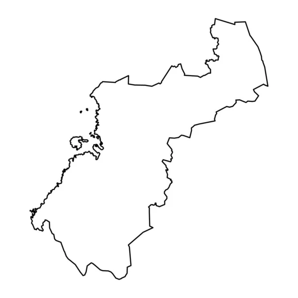 Ostrobothnia北部地图 芬兰地区 矢量说明 — 图库矢量图片