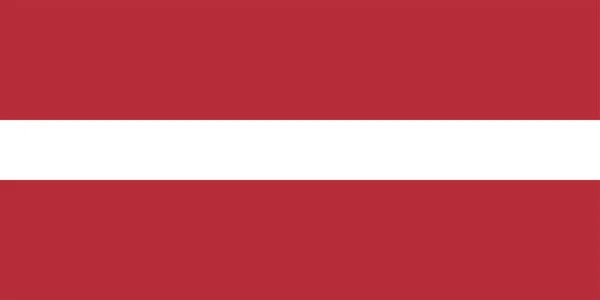 Bandera Letonia Colores Oficiales Proporción Ilustración Vectorial — Vector de stock