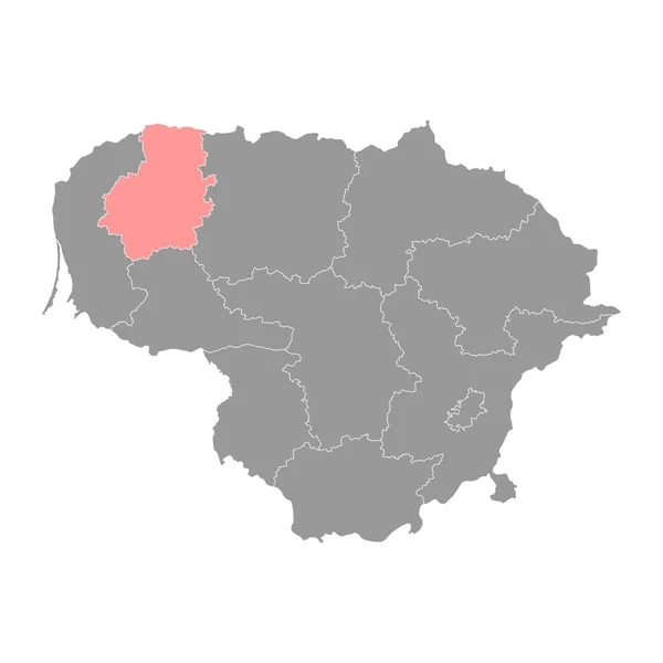 Mapa Condado Telaiai Divisão Administrativa Lituânia Ilustração Vetorial — Vetor de Stock