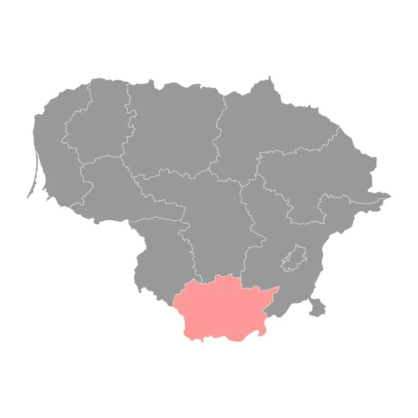 Alytus Eyalet Haritası Litvanya Idari Bölümü Vektör Illüstrasyonu — Stok Vektör