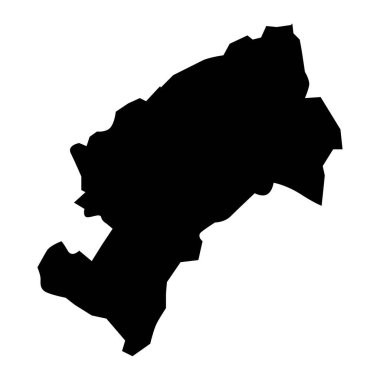 Zagreb haritası, Hırvatistan 'ın alt bölümleri. Vektör illüstrasyonu.