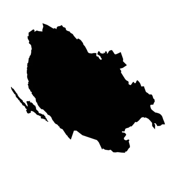 Mapa Powiatu Lika Senj Podrejony Chorwacji Ilustracja Wektora — Wektor stockowy