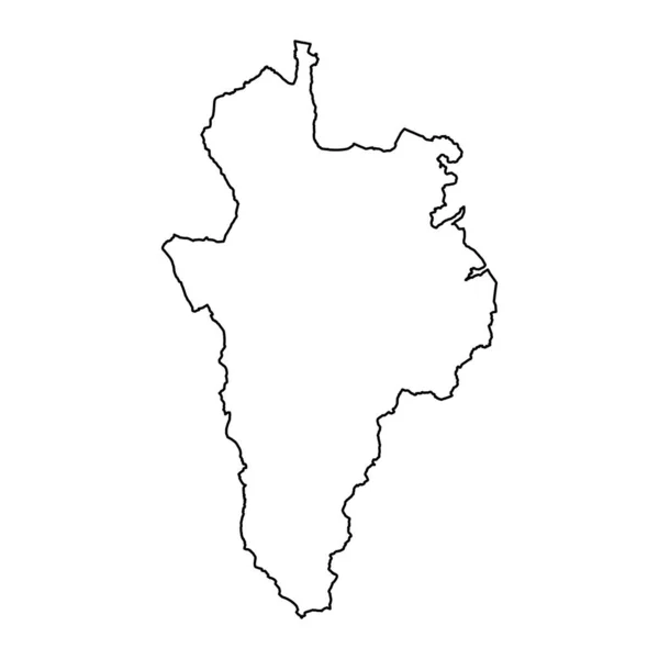 コルチェ郡地図 アルバニアの行政区画 ベクターイラスト — ストックベクタ