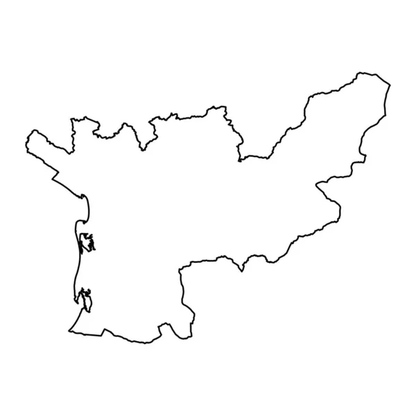 Νομαρχιακός Χάρτης Lezhe Διοικητικές Υποδιαιρέσεις Της Αλβανίας Εικονογράφηση Διανύσματος — Διανυσματικό Αρχείο
