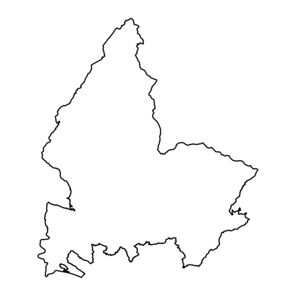 Mapa Hrabstwa Shkoder Okręgi Administracyjne Albanii Ilustracja Wektora — Wektor stockowy