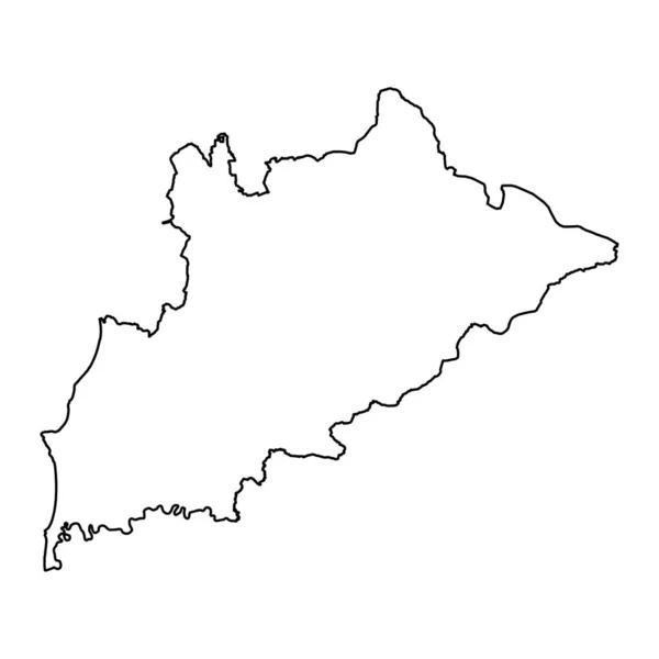 Mapa Del Condado Tirana Subdivisiones Administrativas Albania Ilustración Vectorial — Archivo Imágenes Vectoriales