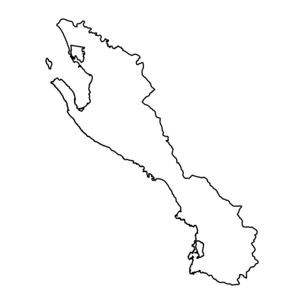 Vlore County Map Administrative Subdivisions Albania Vector Illustration — Stock Vector