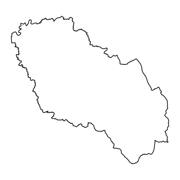 Mapa Hrabstwa Berat Okręgi Administracyjne Albanii Ilustracja Wektora — Wektor stockowy