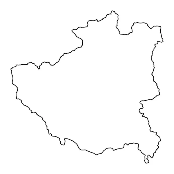 Mapa Del Condado Diber Subdivisiones Administrativas Albania Ilustración Vectorial — Vector de stock