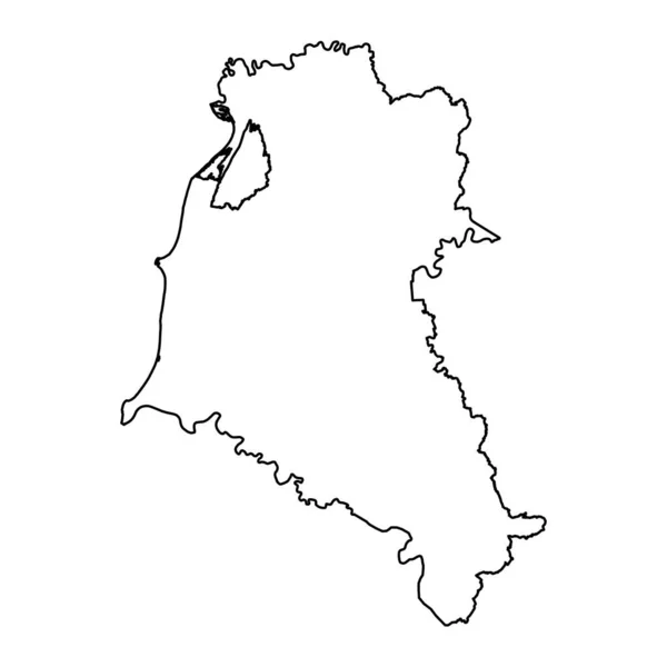 Fier County Map Administrative Subdivisions Albania Vector Illustration — Stock Vector