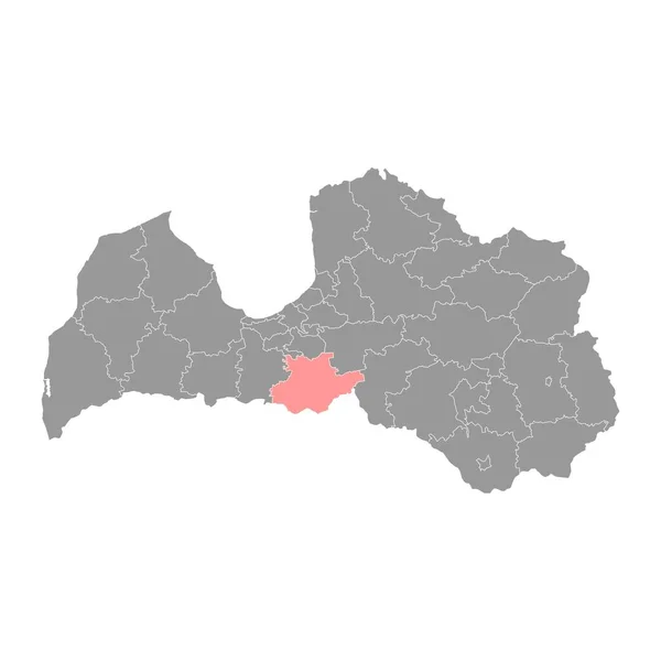 Mapa Okresu Bauska Správní Oblast Lotyšska Vektorová Ilustrace — Stockový vektor
