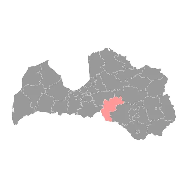 Carte District Aizkraukle Division Administrative Lettonie Illustration Vectorielle — Image vectorielle