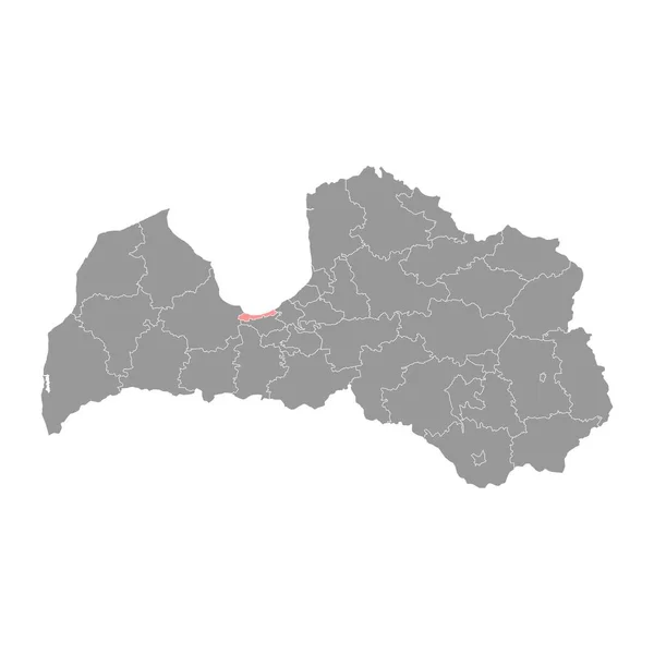 Jurmala Térképe Lettország Közigazgatási Körzete Vektorillusztráció — Stock Vector