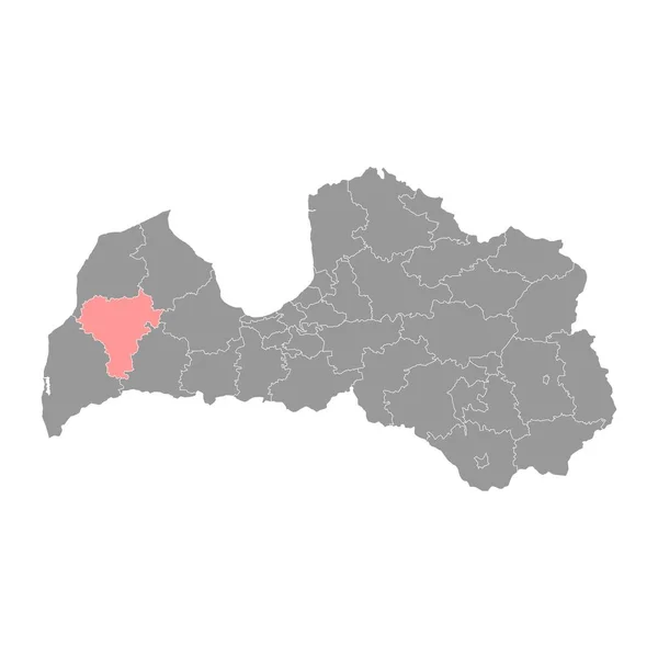 Kuldiga District Map Administrative Division Latvia Vector Illustration — Stock Vector