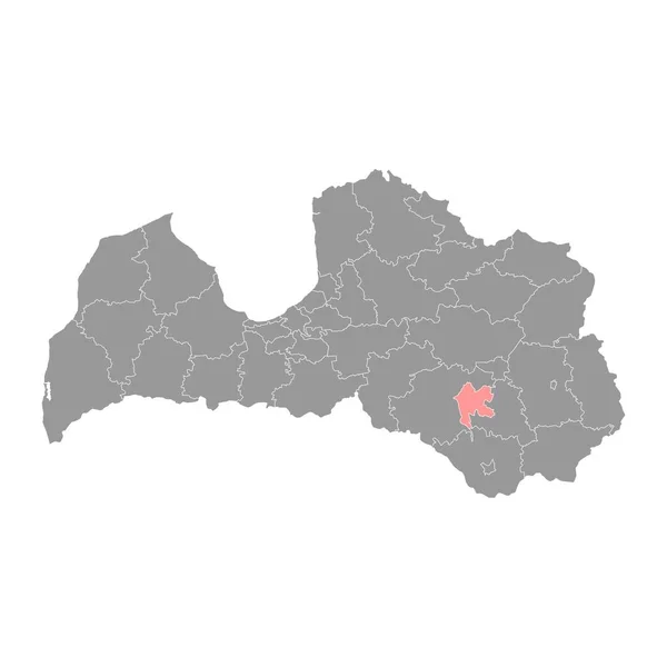 Carte Municipalité Livani Division Administrative Lettonie Illustration Vectorielle — Image vectorielle
