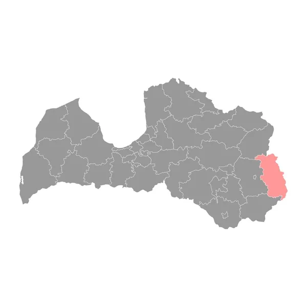 Ludza Belediyesi Haritası Letonya Idari Bölümü Vektör Illüstrasyonu — Stok Vektör