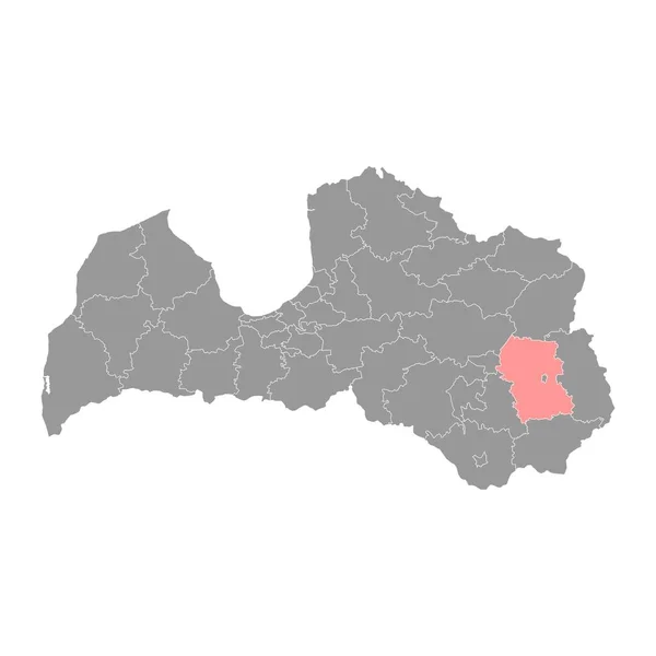 Rezekne Municipality Map Administrative Division Latvia Vector Illustration — Stock Vector