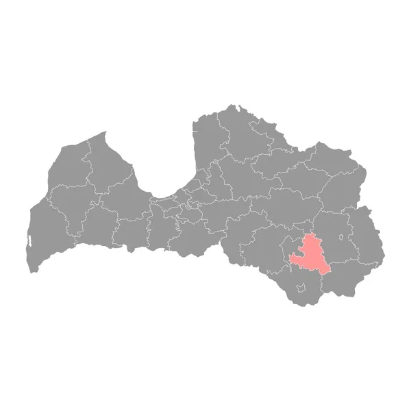 Χάρτης Δήμου Preili Διοικητική Διαίρεση Της Λετονίας Εικονογράφηση Διανύσματος — Διανυσματικό Αρχείο