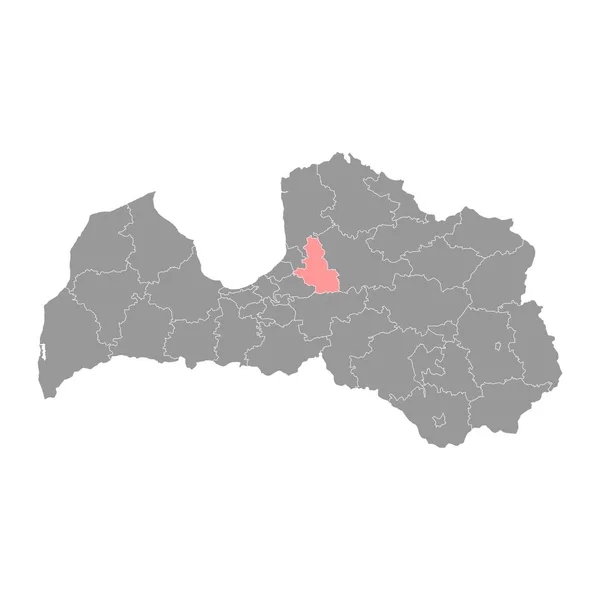 Sigulda Municipality Map Administrative Division Latvia Vector Illustration — Stock Vector