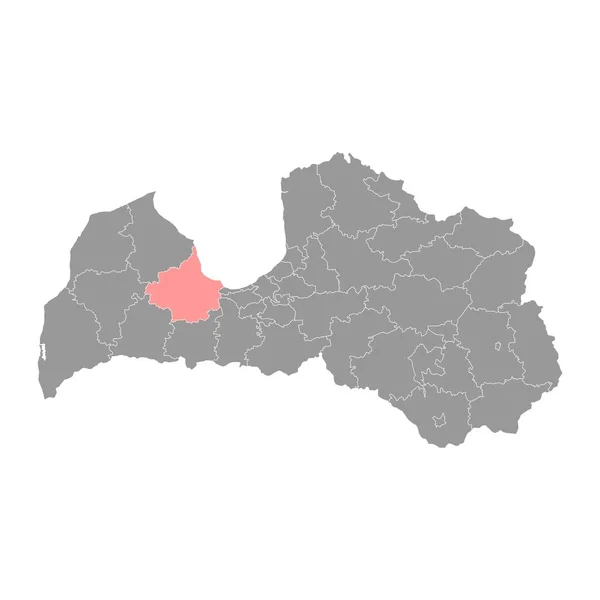Tukums Bölge Haritası Letonya Idari Bölümü Vektör Illüstrasyonu — Stok Vektör