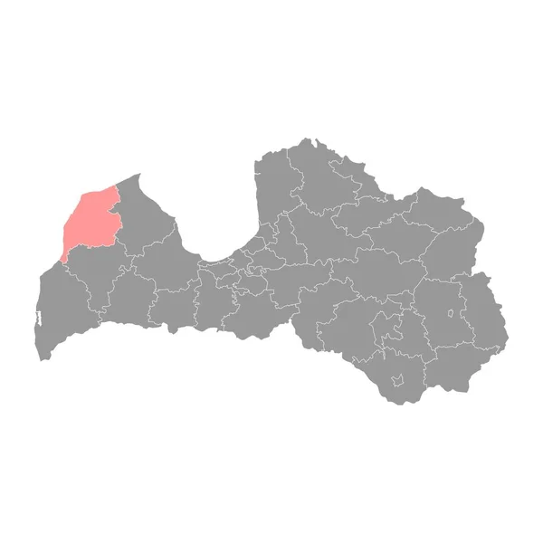 Ventspils Bölge Haritası Letonya Idari Bölümü Vektör Illüstrasyonu — Stok Vektör