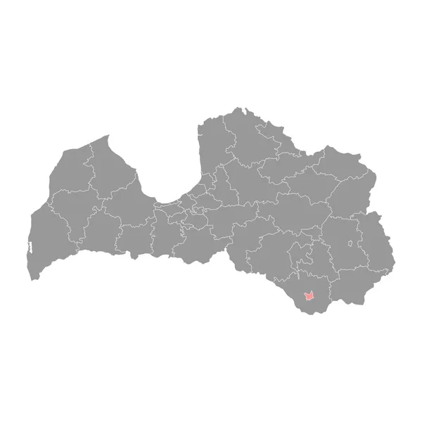Daugavpils Város Térképe Lettország Közigazgatási Egysége Vektorillusztráció — Stock Vector