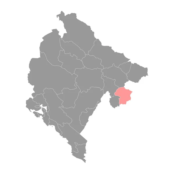 Карта Комуни Плав Адміністративний Поділ Чорногорії Приклад Вектора — стоковий вектор