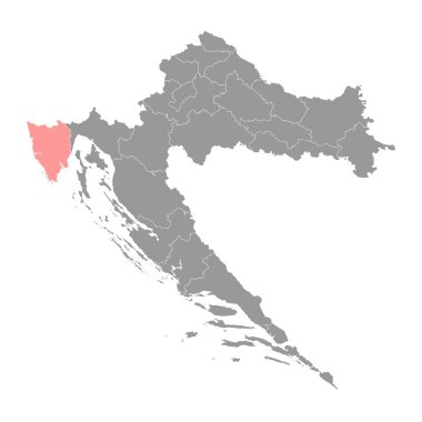 Brod Posavina haritası, Hırvatistan 'ın alt bölümleri. Vektör illüstrasyonu.