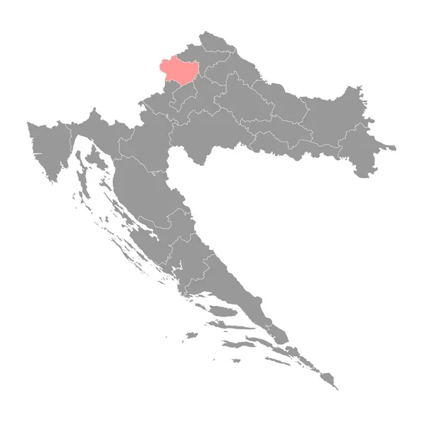 Brod Posavina Mapa Subdivisões Croácia Ilustração Vetorial —  Vetores de Stock