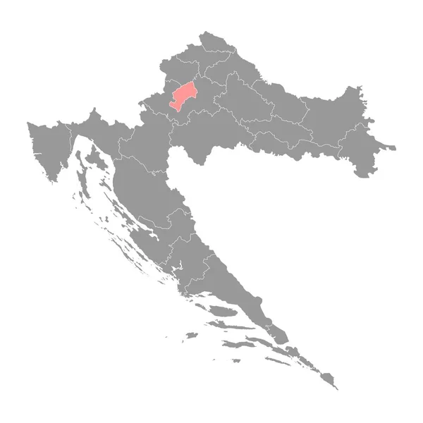 Χάρτης Ζάγκρεμπ Υποδιαιρέσεις Της Κροατίας Εικονογράφηση Διανύσματος — Διανυσματικό Αρχείο