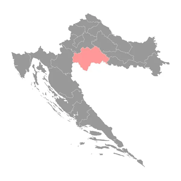 Карта Сисака Мославины Подразделения Хорватии Векторная Иллюстрация — стоковый вектор