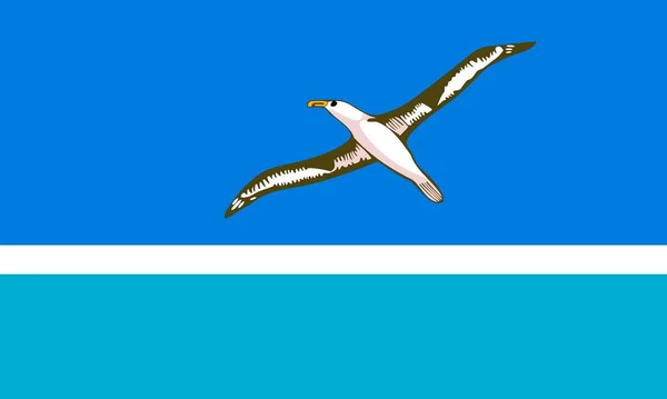 Midway Atoll Flag Official Colors Proportion Vector Illustration — Stok Vektör