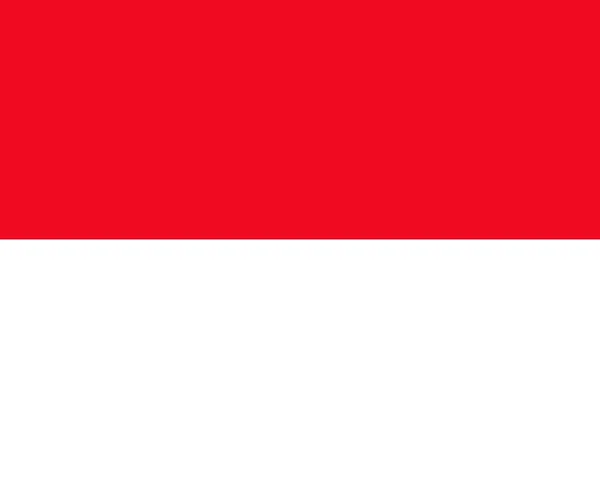 Flagge Von Monaco Offizielle Farben Und Proportionen Vektorillustration — Stockvektor